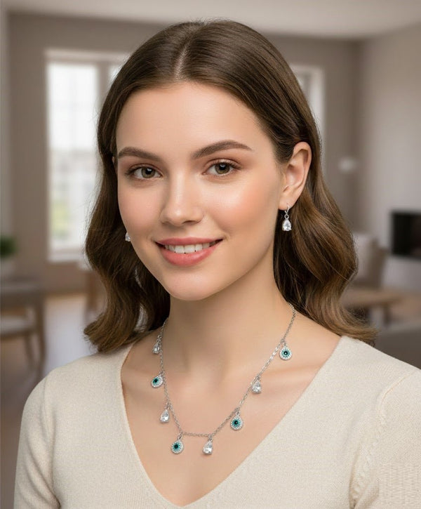 Evil Eye Teardrop Dangle Set – Home & Kitchen