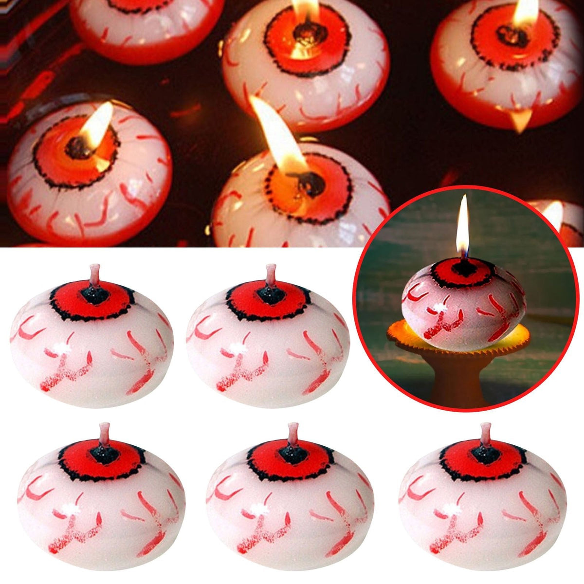 Eyeball Candle Halloween Floating Candle – Home Decor Lighting