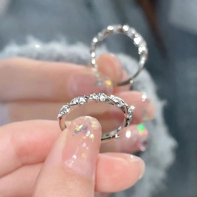 Fashion Jewelry S999 Sterling Silver Winding Love Ring