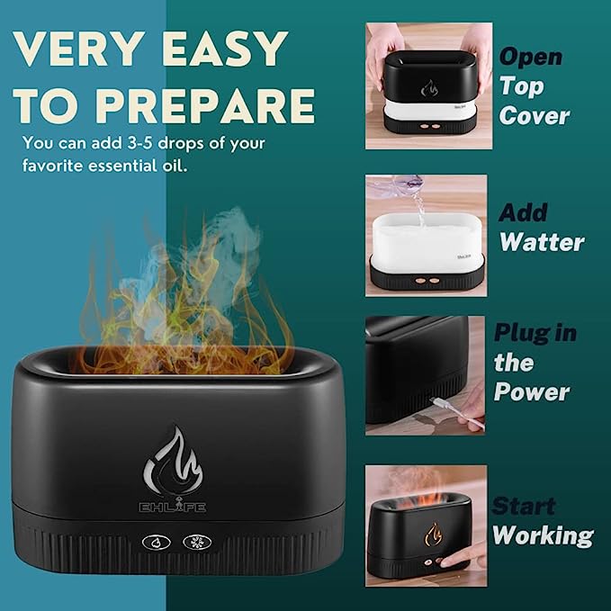 Flame Aroma Diffuser LA-0630-1 – Humidifiers Air Fans