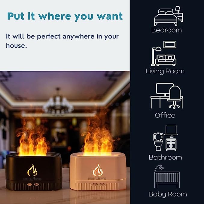 Flame Aroma Diffuser LA-0630-1 – Humidifiers Air Fans