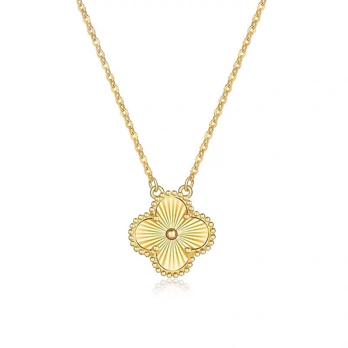 Four-Leaf Clover Gold Pendant Necklace – Jewelry Watches