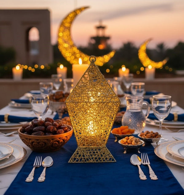 Gold Glitter Decorative Hanging Lantern – Home & Kitchen