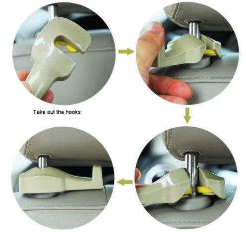 High Quality Multifunction Hidden Car Hook Portable Hanger Purse Bag Organizer Holder Easy Instal Car Accessories