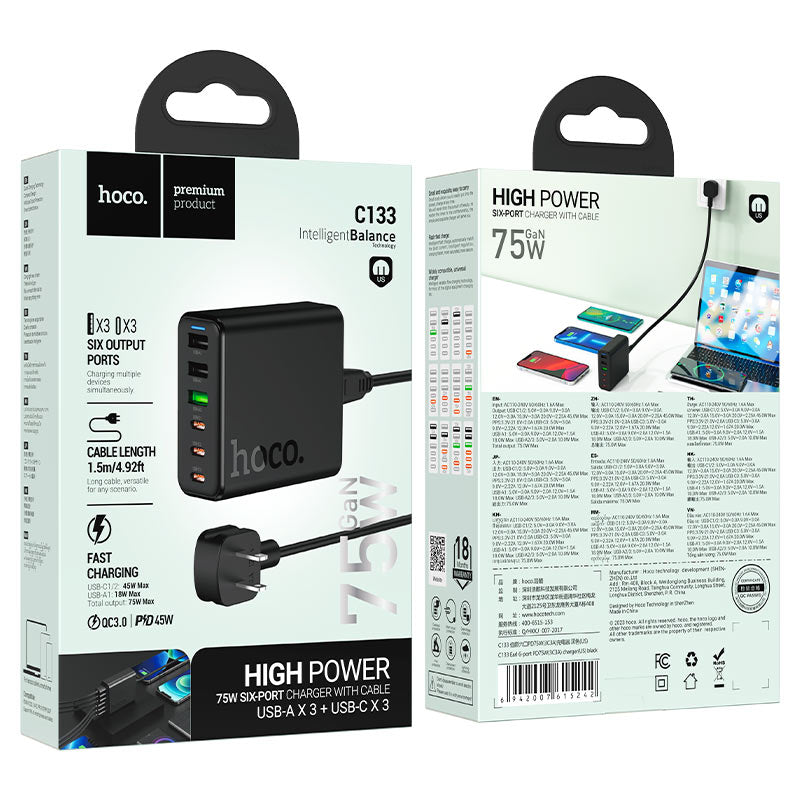 Hoco - GaN Six-Port Fast Charger – Power Charging