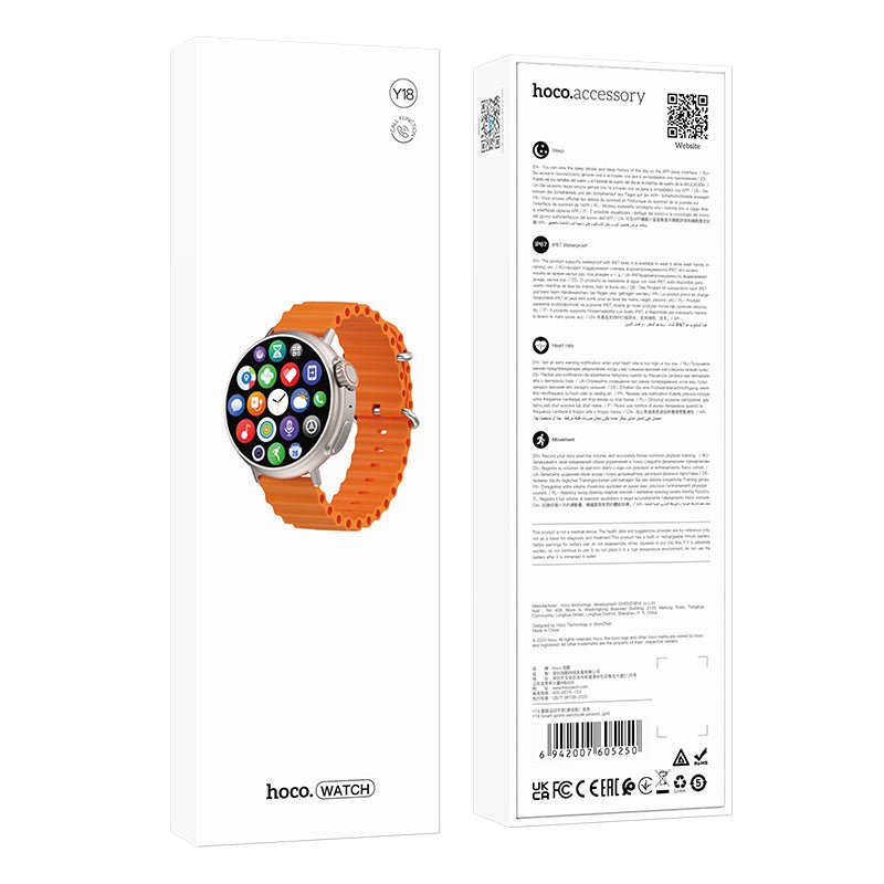 Hoco - Waterproof Smart Watch (Y18) – Smart Wearables