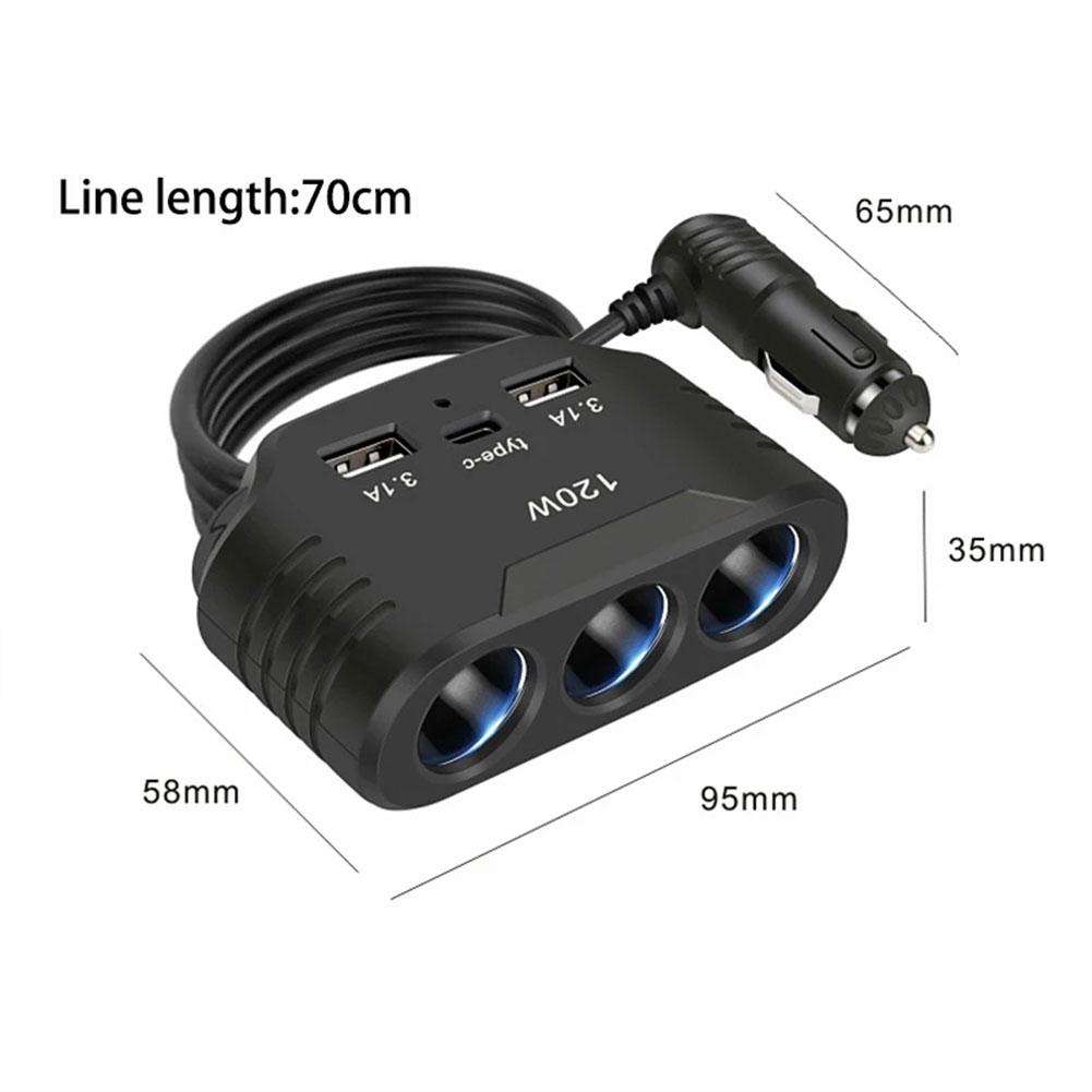 120W Car Charger Splitter – Car Power Electronics