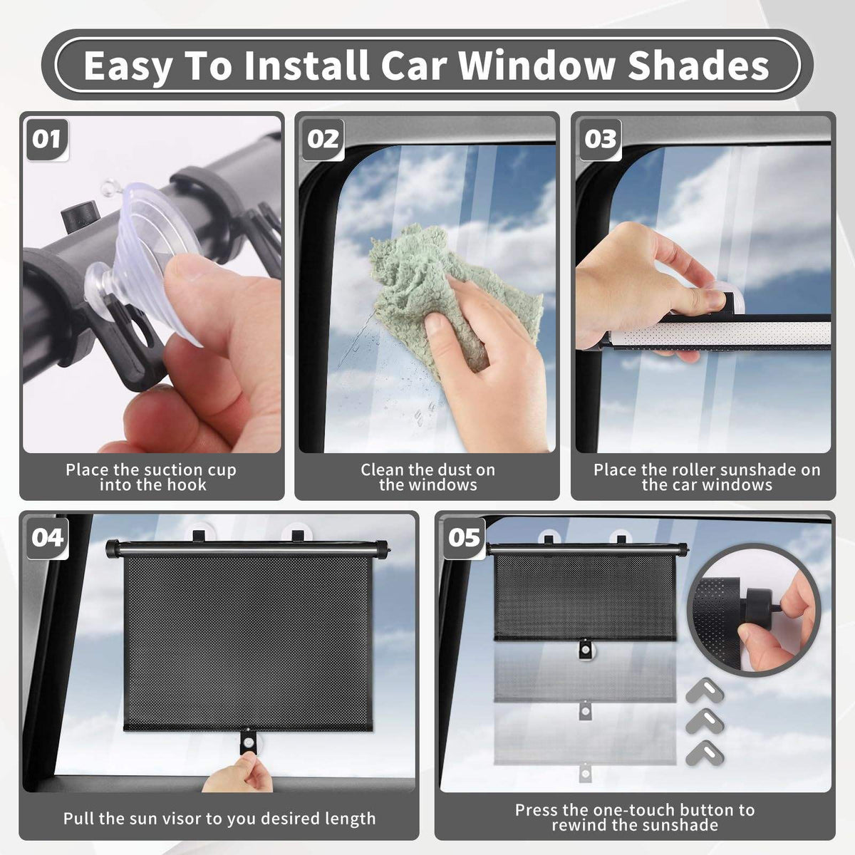 Retractable Car Window Sun Shades – Car Accessories