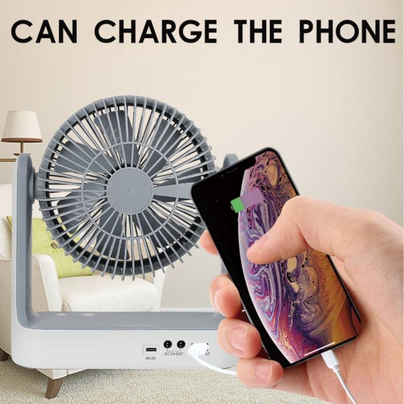 4-in-1 Solar Rechargeable Fan – Fans Cooling