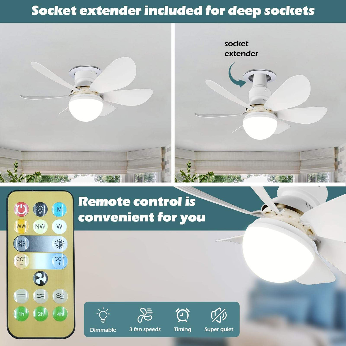 Flower Fan Light - Ceiling Fan with Light – Lighting Torches