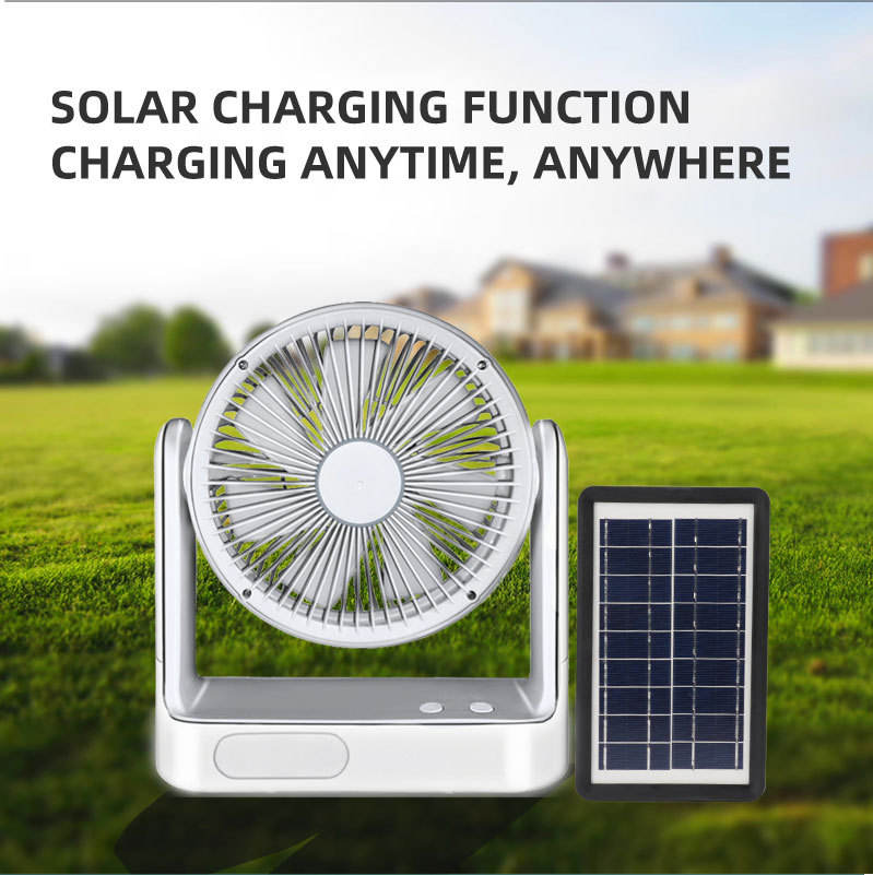 4-in-1 Solar Rechargeable Fan – Fans Cooling