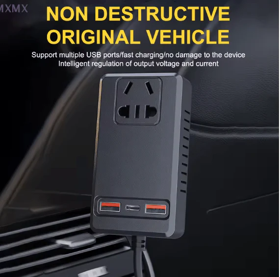C12 Intelligent Car Power Inverter | 150W AC Converter with USB-A & USB-C Ports