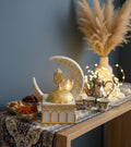 Islamic Crescent Moon & Lantern Decorative Showpiece