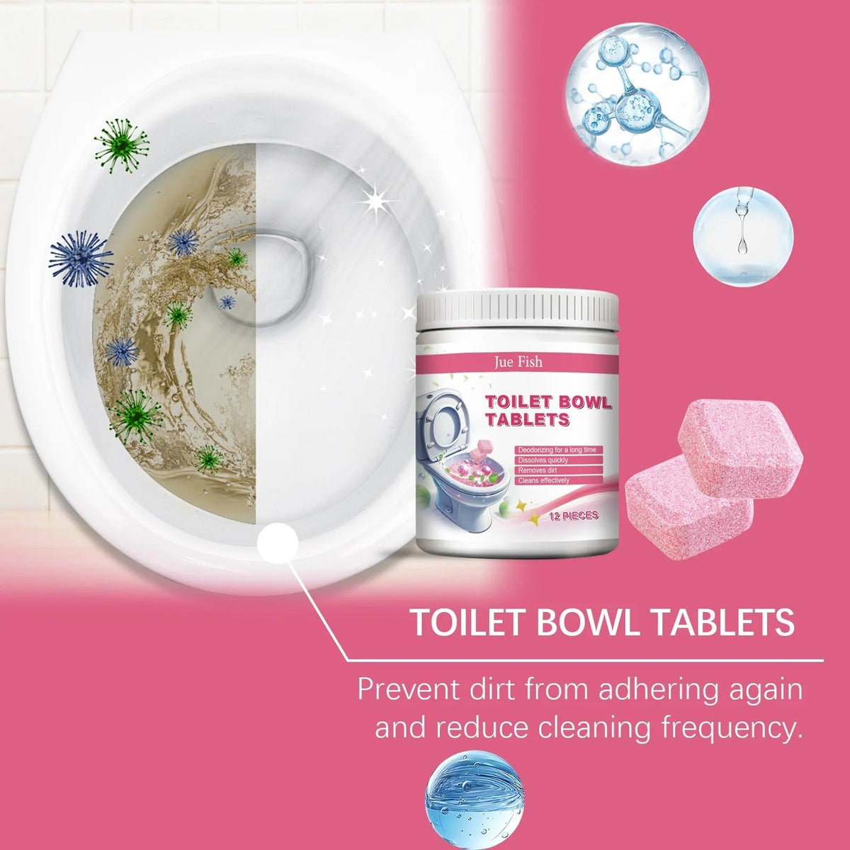 Jue - Fish Toilet Bowl Tablets – Bathroom Laundry