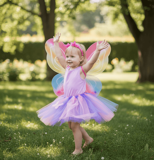 Kids Rainbow Fairy Wings Costume – Costumes Dressup