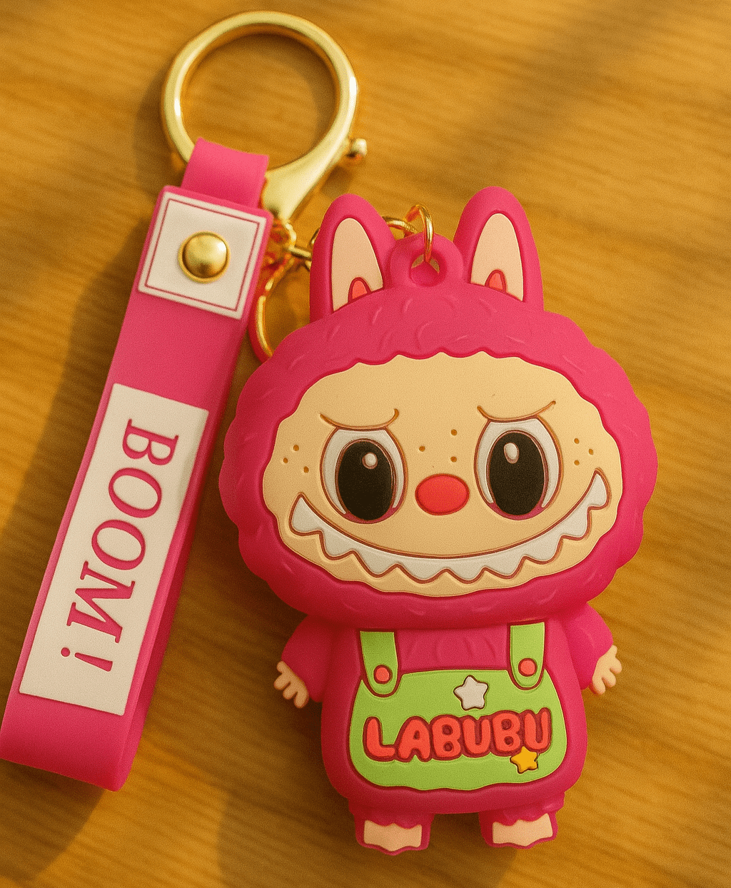 Labubu - Flocked Bunny Wrist‑Strap Keychain – Keychains Small Accessories