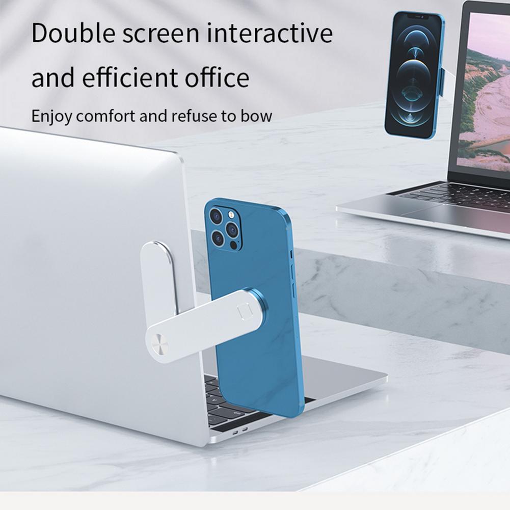 Laptop Phone Holder Adjustable Side Mount Clip
