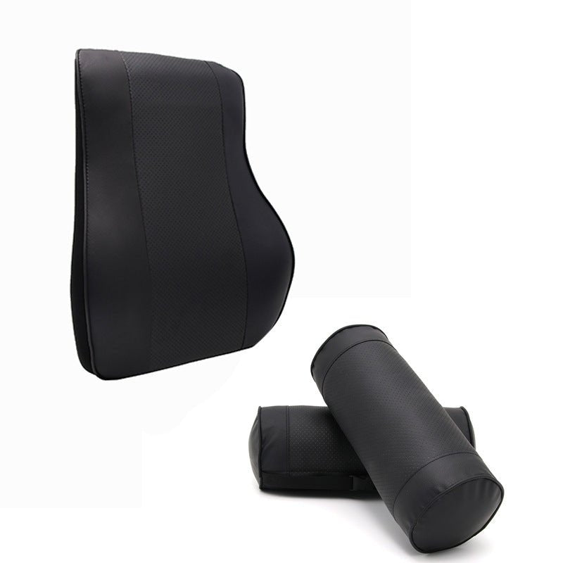 Leather Cylindrical Car Seat Pillow – Car Accessories