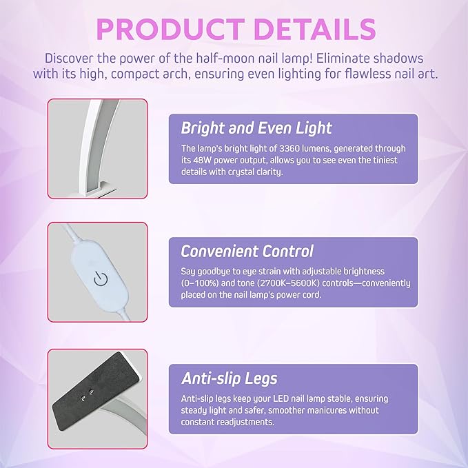 LED Arc Moon Nail Lamp – Beauty & Personal Care