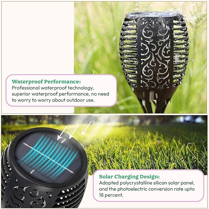 LED Solar Torch Light with Light Control – Lighting Torches