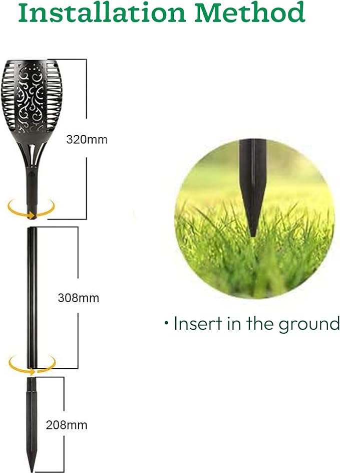 LED Solar Torch Light with Light Control – Lighting Torches