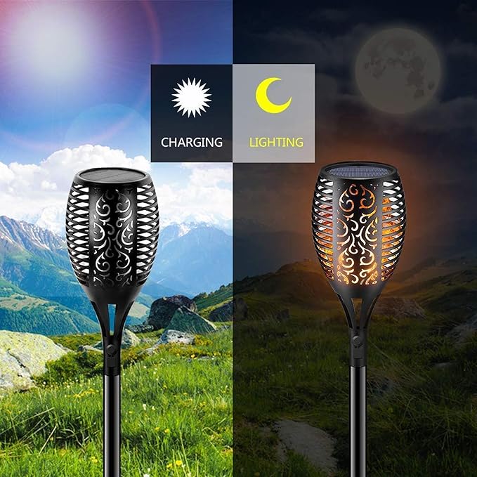 LED Solar Torch Light with Light Control – Lighting Torches