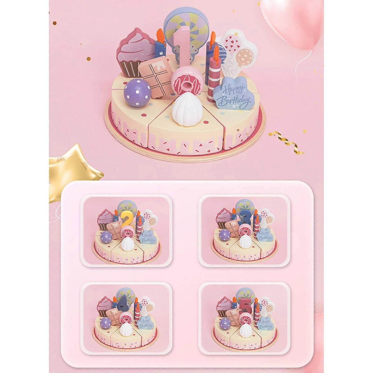 Little Birthday Cake Play Set – Pretend Play Life Skills
