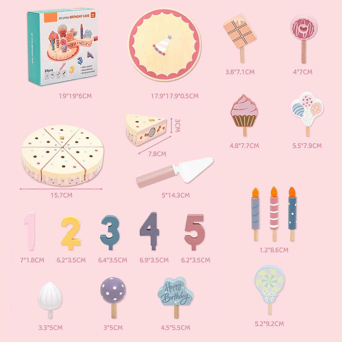 Little Birthday Cake Play Set – Pretend Play Life Skills