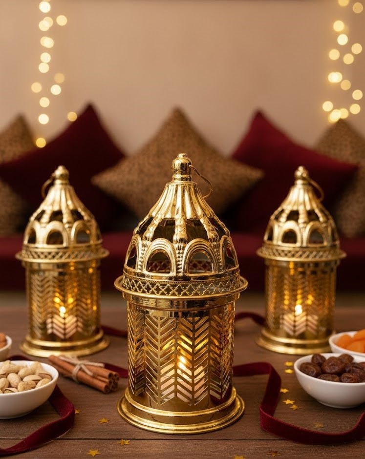 Luxury Golden Hanging Candle Lantern – Home Decor Lighting