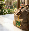 Madina Green Shield Metal Keychain