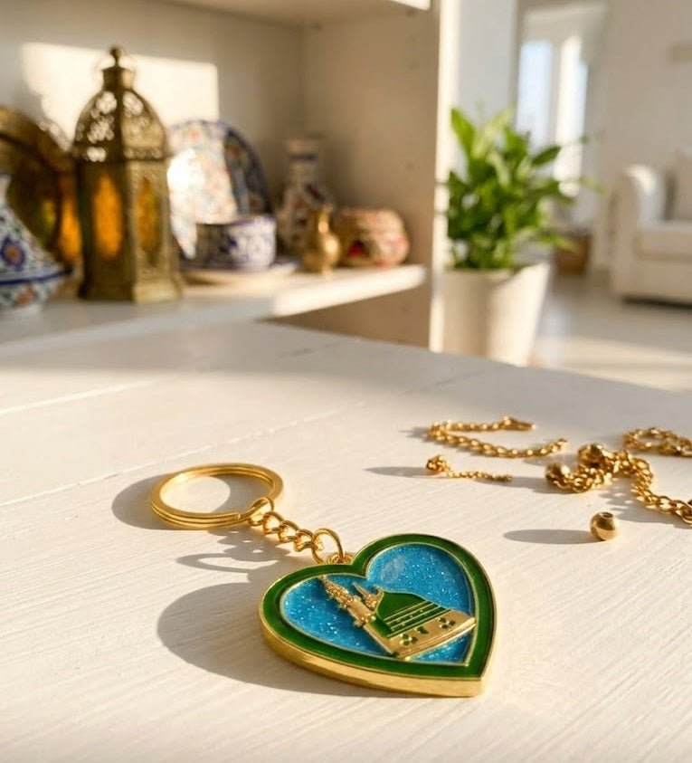 Madina Heart Shape Metal Keychain