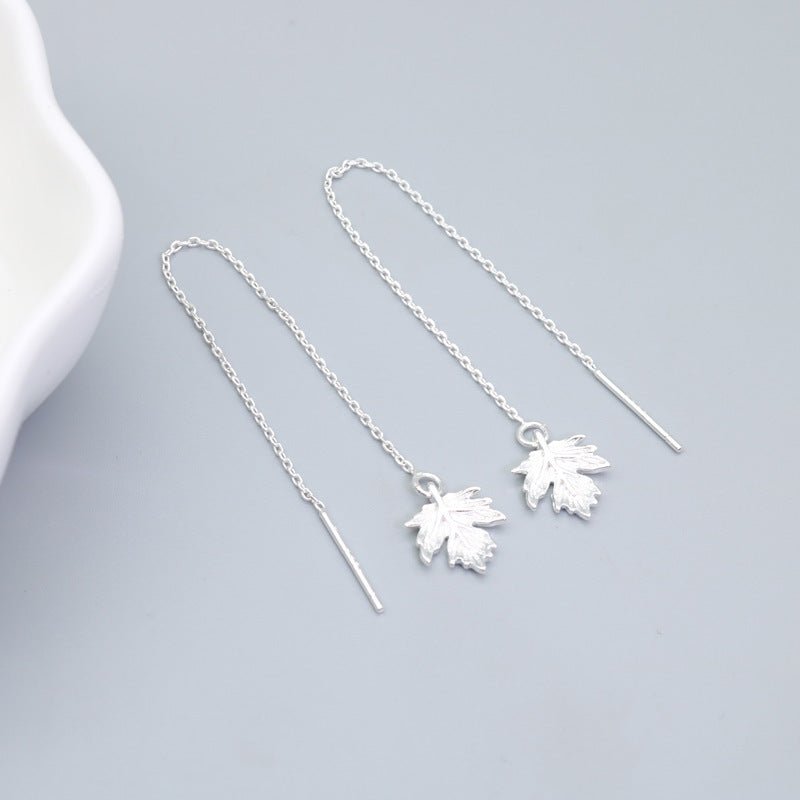 Maple Leaf Tassel Hanging Earrings – Jewelry Watches