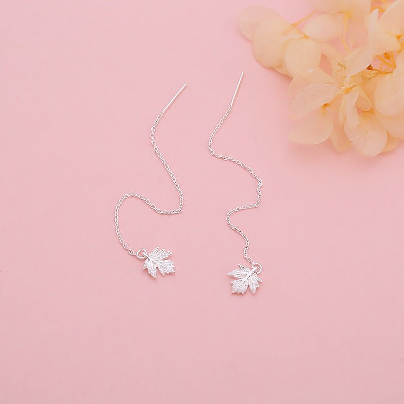 Maple Leaf Tassel Hanging Earrings – Jewelry Watches