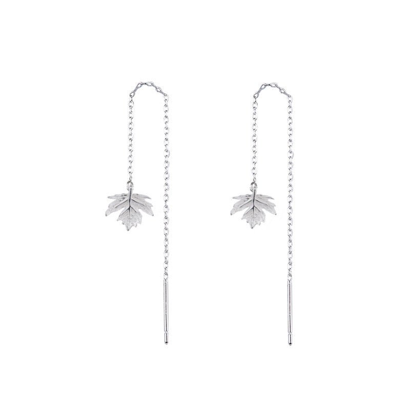 Maple Leaf Tassel Hanging Earrings – Jewelry Watches