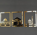 Masjid Al Aqsa, Masjid Al-Haram & Masjid An-Nabawi Islamic Wall Art
