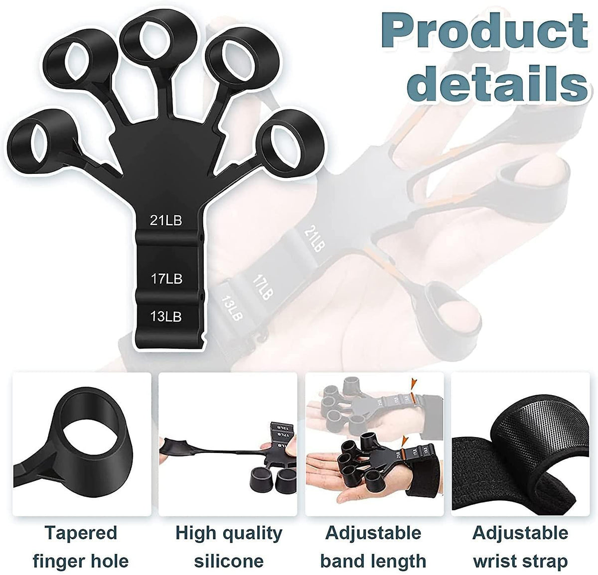 Metal-Hook Grip Strength Trainer – Health & Fitness