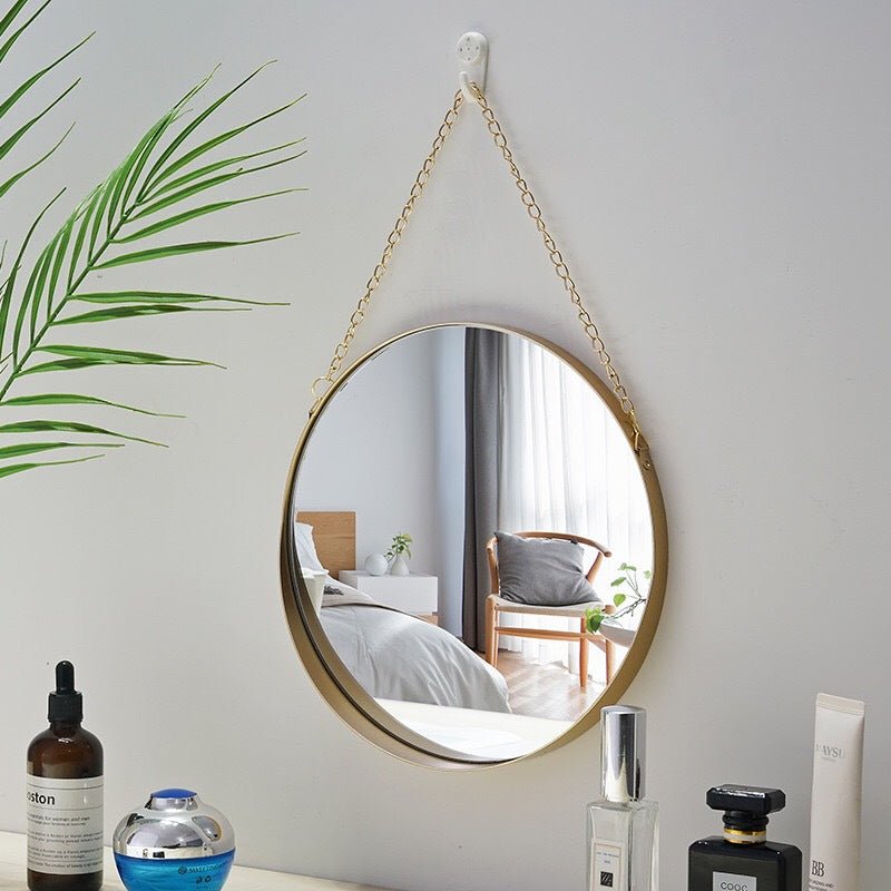 Metal Wrought Iron Bathroom Wall Mirror – Home Decor Lighting