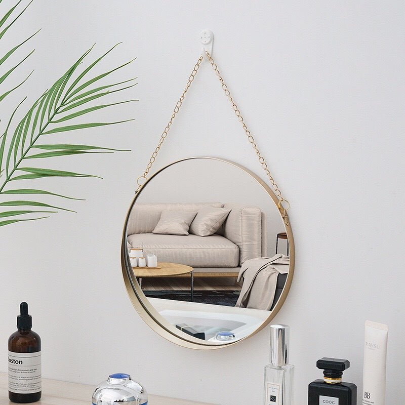 Metal Wrought Iron Bathroom Wall Mirror – Home Decor Lighting