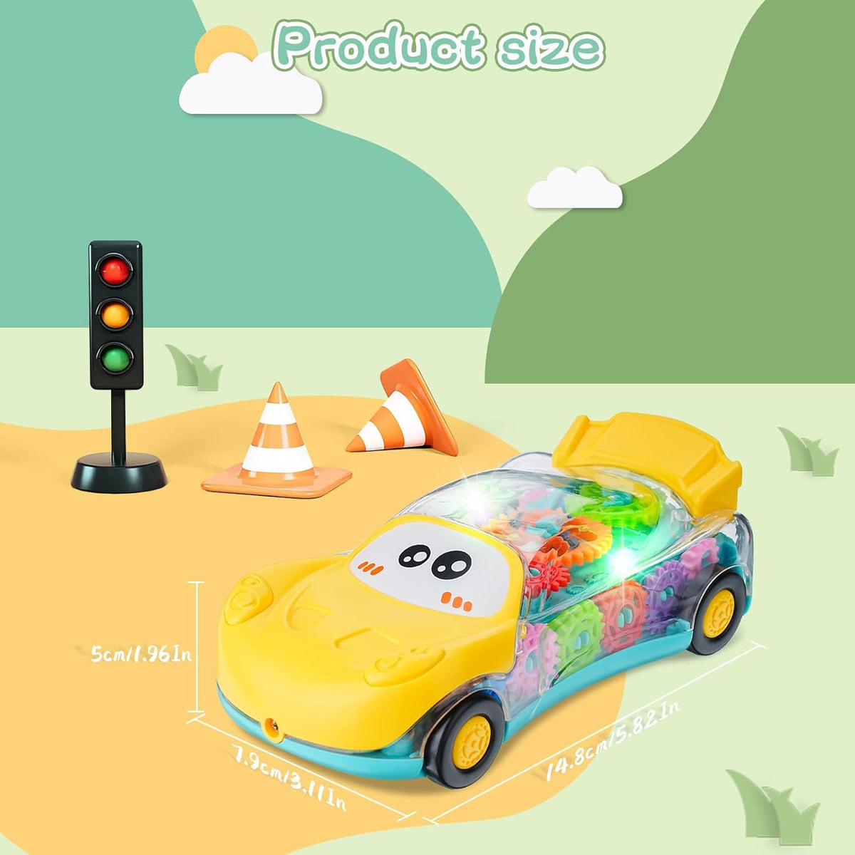 Mini Transparent Phone Car – Car Accessories