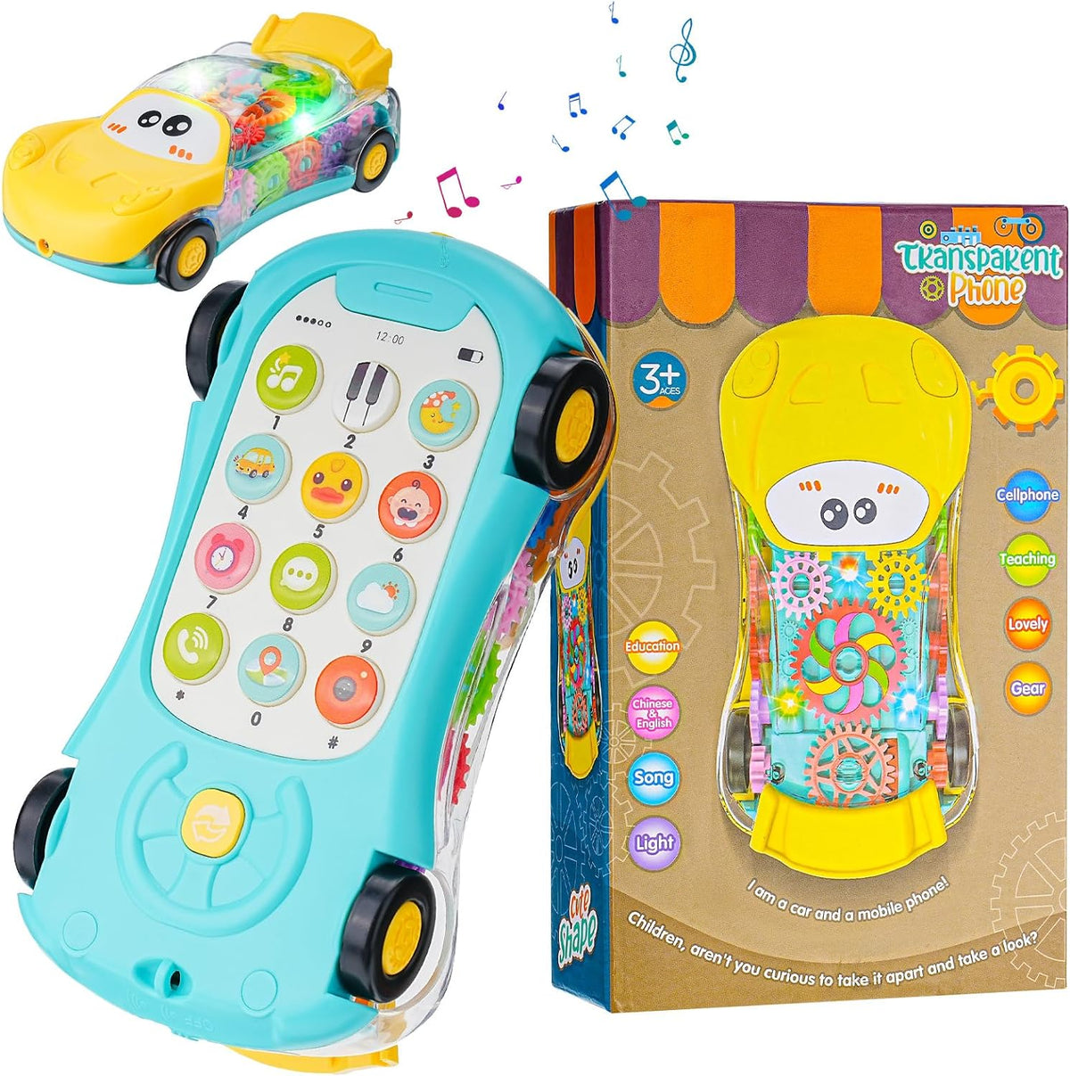 Mini Transparent Phone Car – Car Accessories