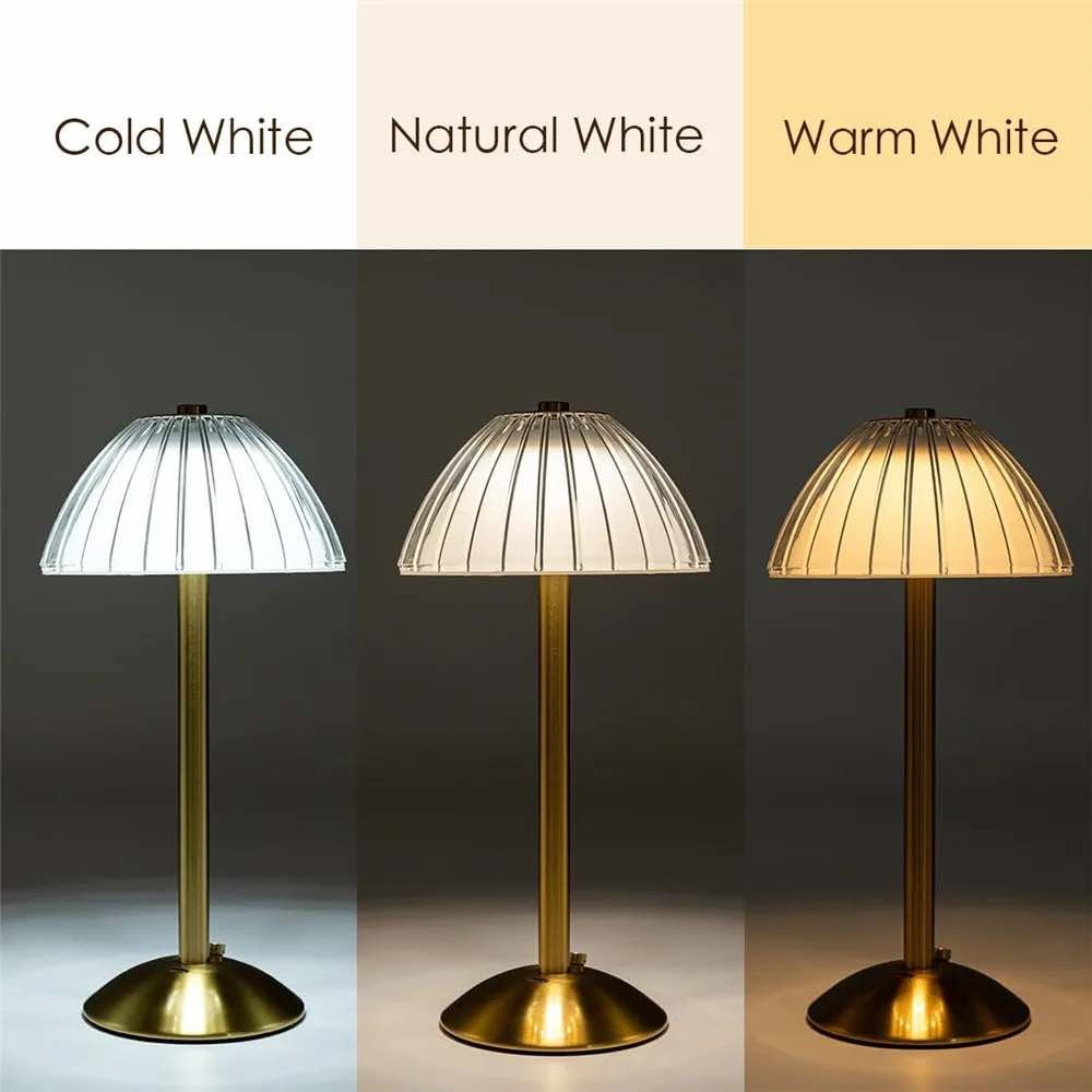 Modern Gold Table Lamp with Pleated Shade – Home Decor Lighting