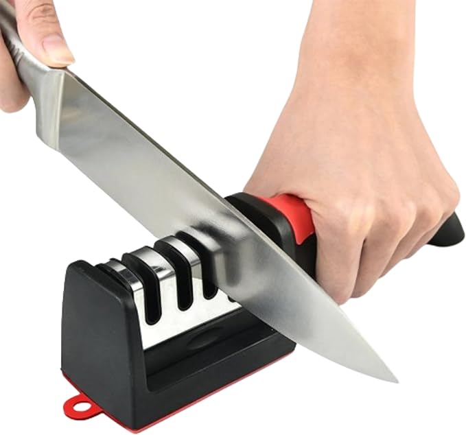 Multi-Slot Knife Sharpener with Handle – Cleaning Tools