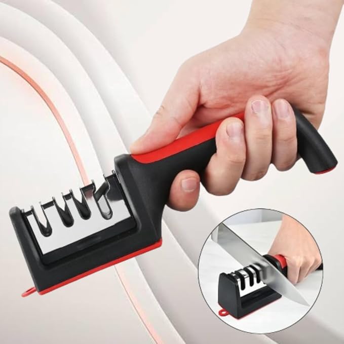 Multi-Slot Knife Sharpener with Handle – Cleaning Tools