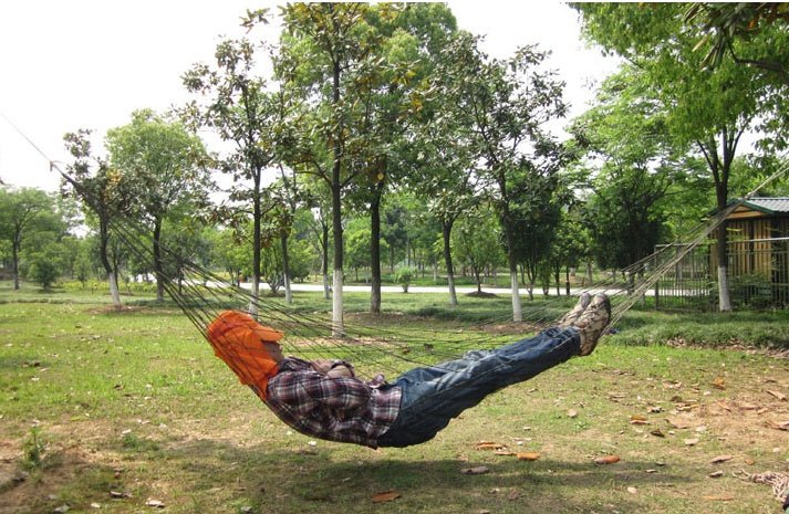 Nylon Rope Mesh Hammock Portable Simple Hammock Swing