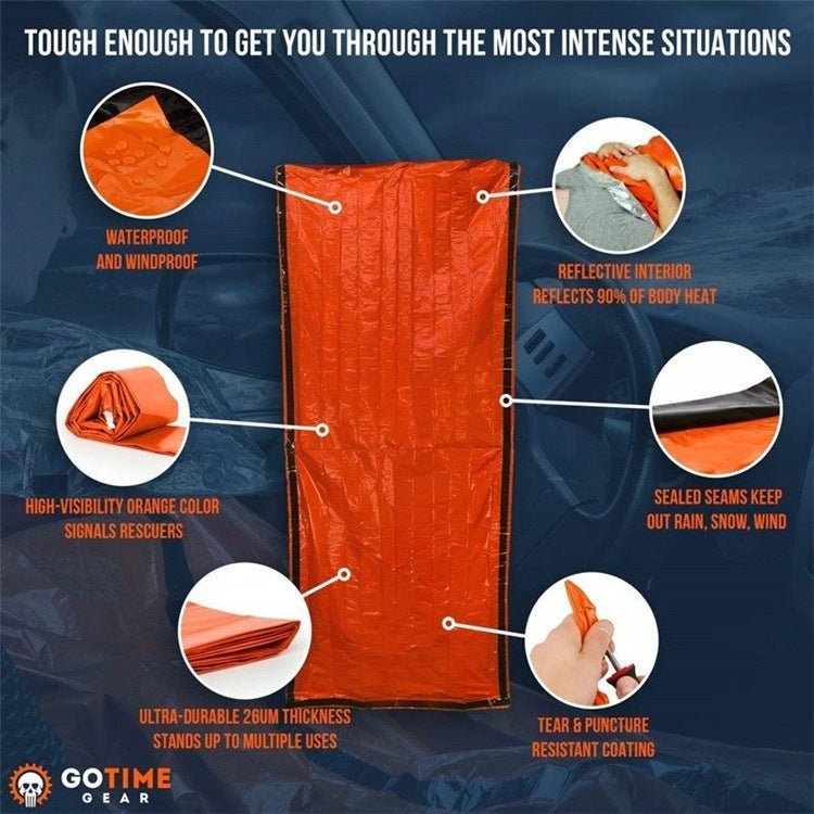 Outdoor Emergency Survival Sleeping Bag Portable Waterproof Reusable Blanket Camping Hiking