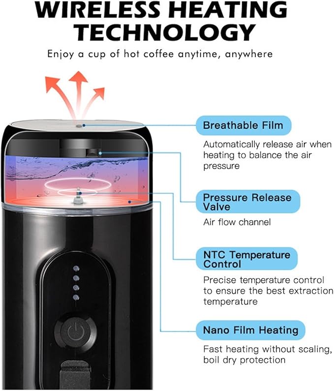 Portable Electric Espresso Coffee Maker – Kitchen Appliances