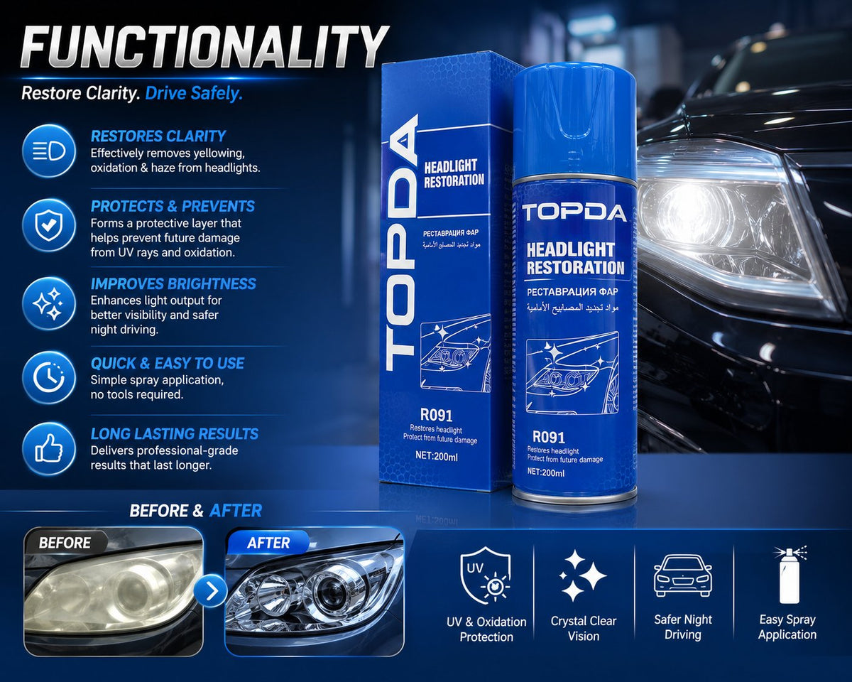 TOPDA - Headlight Restoration Spray – Home Decor Lighting