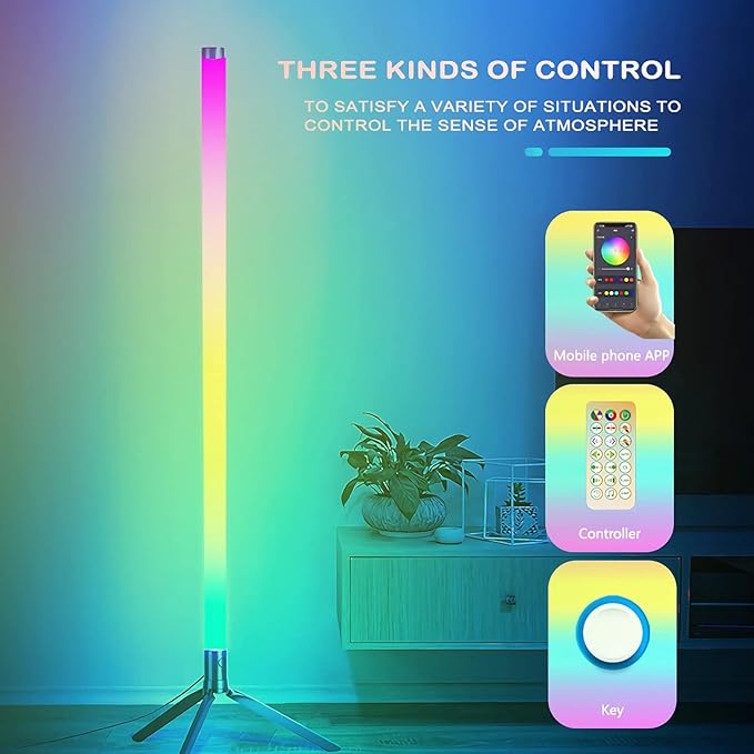 Space-Saving RGB LED Floor Lamp – Lighting Torches