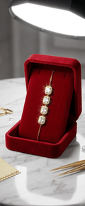 Square Crystal Link Adjustable Bracelet