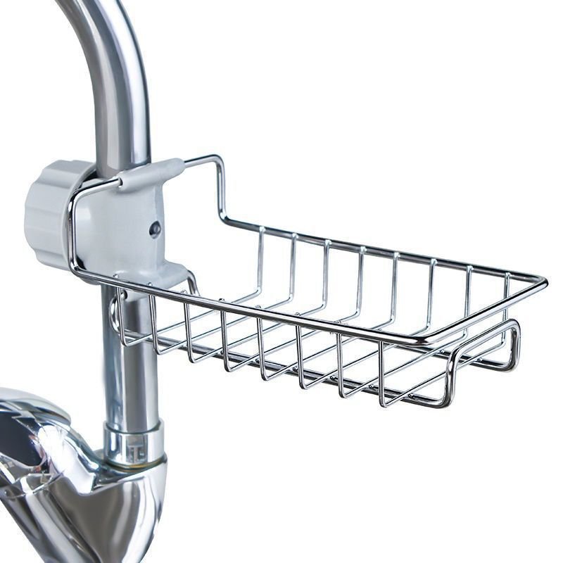 Stainless Steel Faucet Shelf – Kitchen Storage Organization